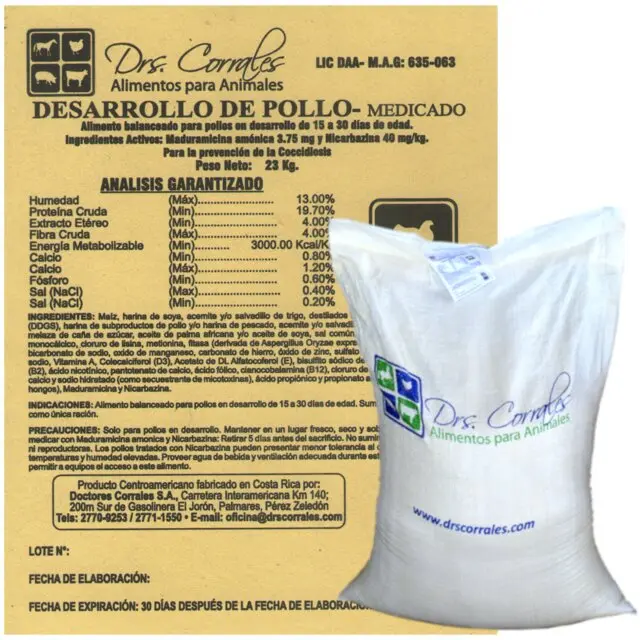 Desarrollo de Pollo Medicado 23Kg