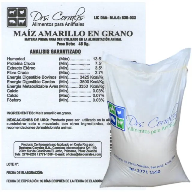 Maíz Amarillo en Grano 46Kg