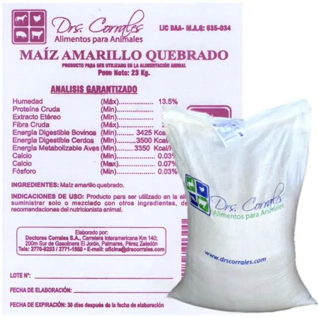 Maíz Amarillo Quebrado 23Kg