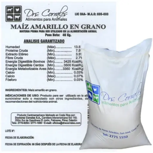 Maíz Amarillo en Grano 46Kg